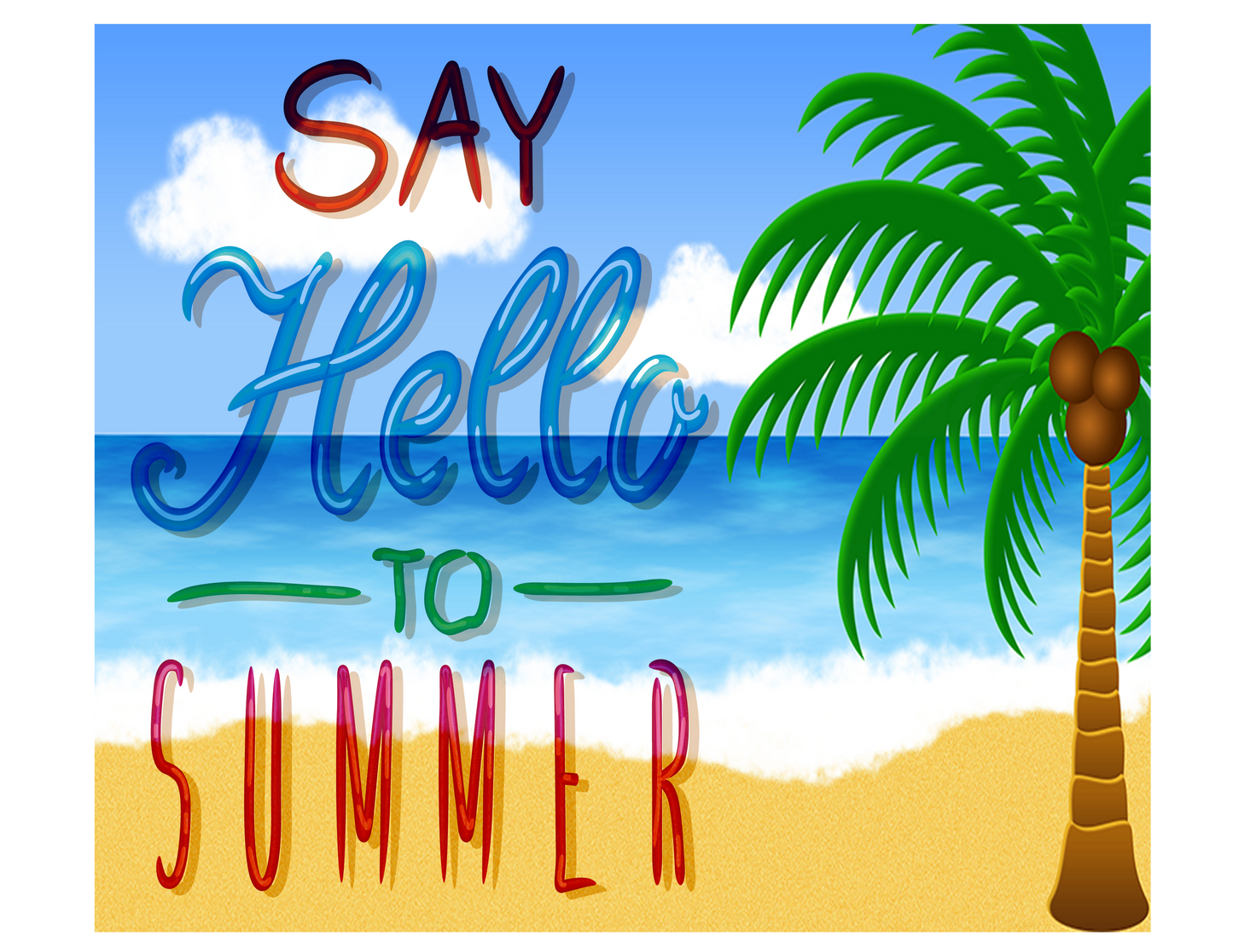 #229 - Say Hello To Summer - Tumbler Wrap