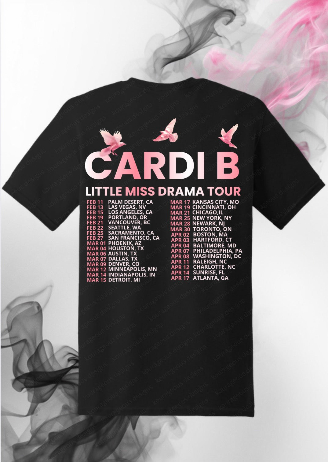 Cardi B - Little Miss Drama T-Shirt (Front&Back)