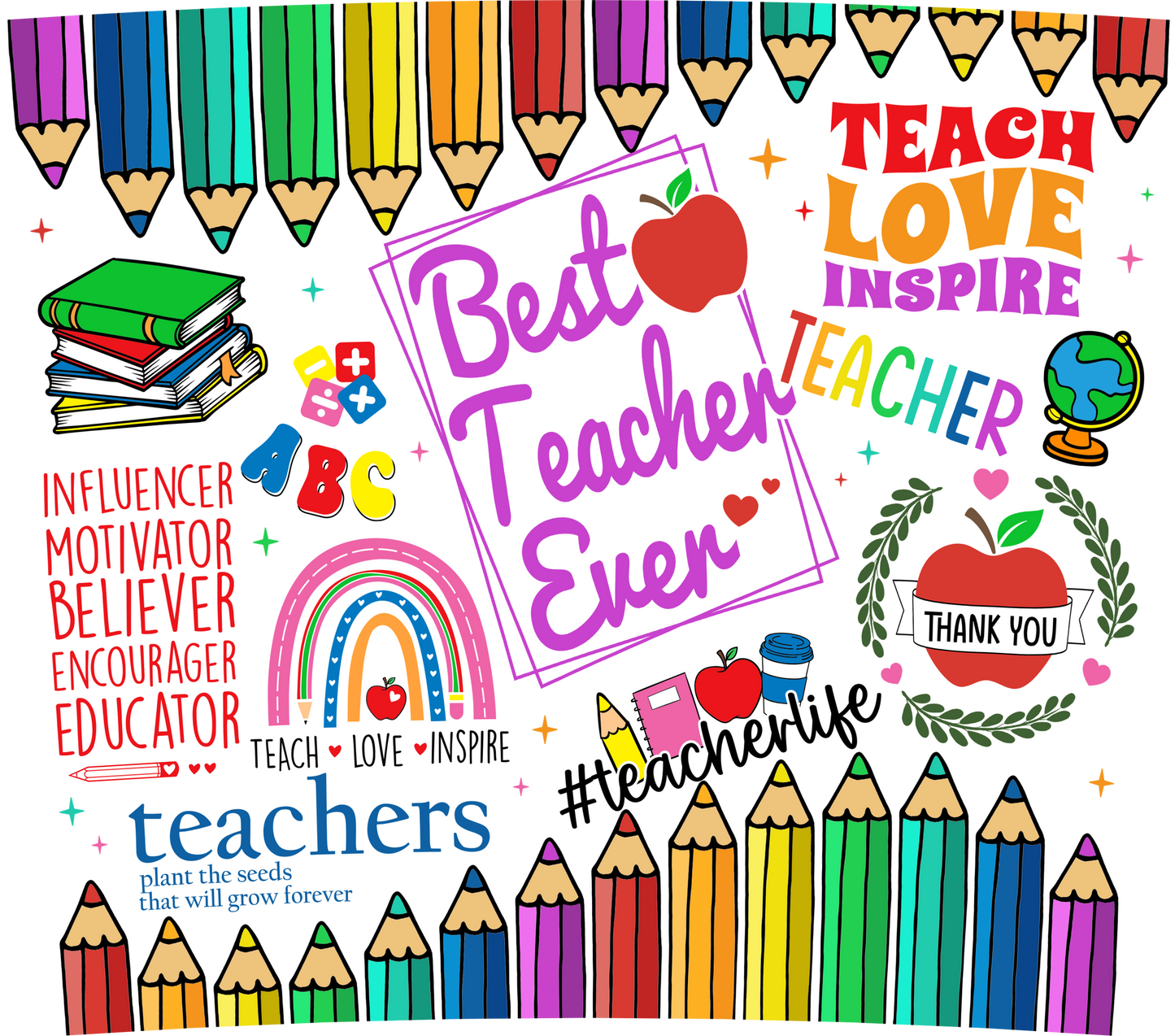 #204 - Best Teacher - Tumbler Wrap