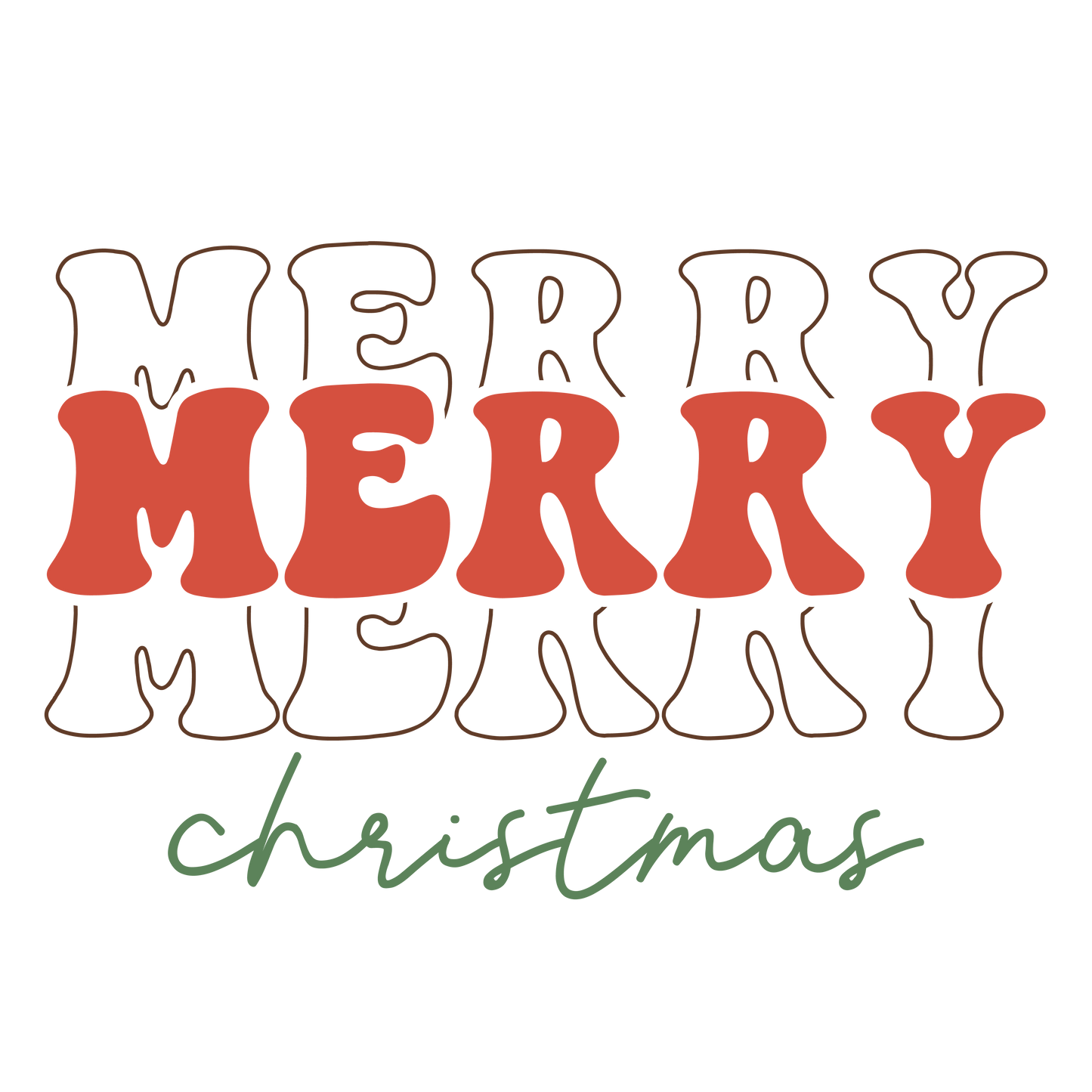 #215 - Merry Christmas - DTF Transfer