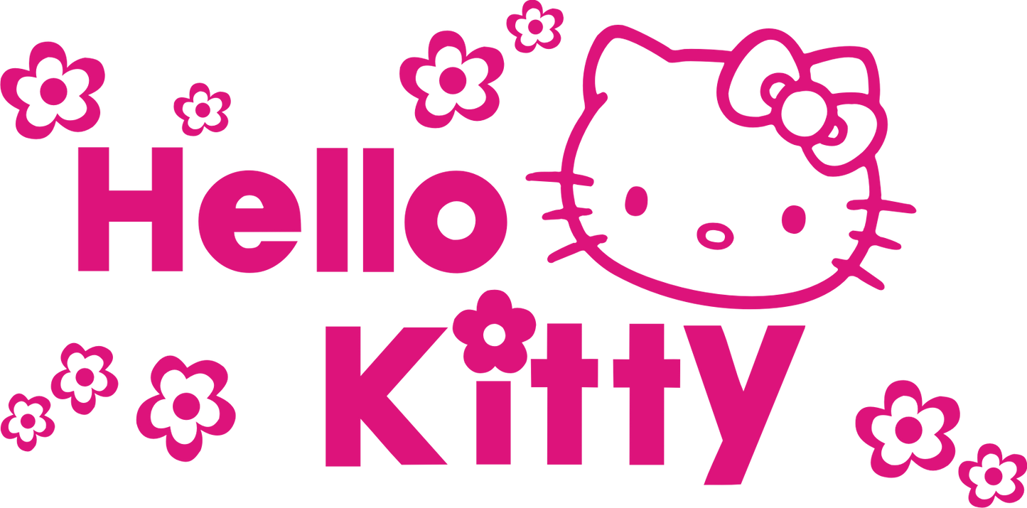 #174 - Pink Hello Kitty - DTF Transfer