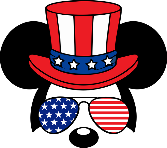 #197 - July 4th Mickey w/ Shades - DTF Transfer
