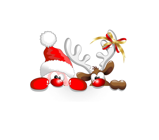 #103 - Santa & Rudolph - DTF Transfer