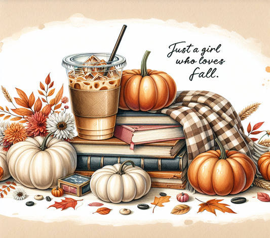 #296 - Girl Who Loves Fall - Tumbler Wrap