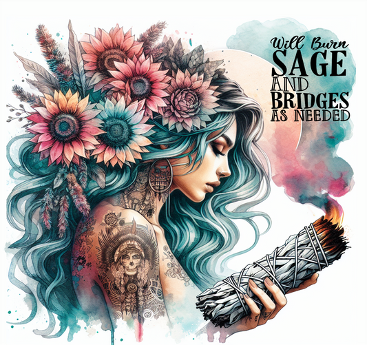 #69 - Sage & Burn Bridges - Tumbler Wrap