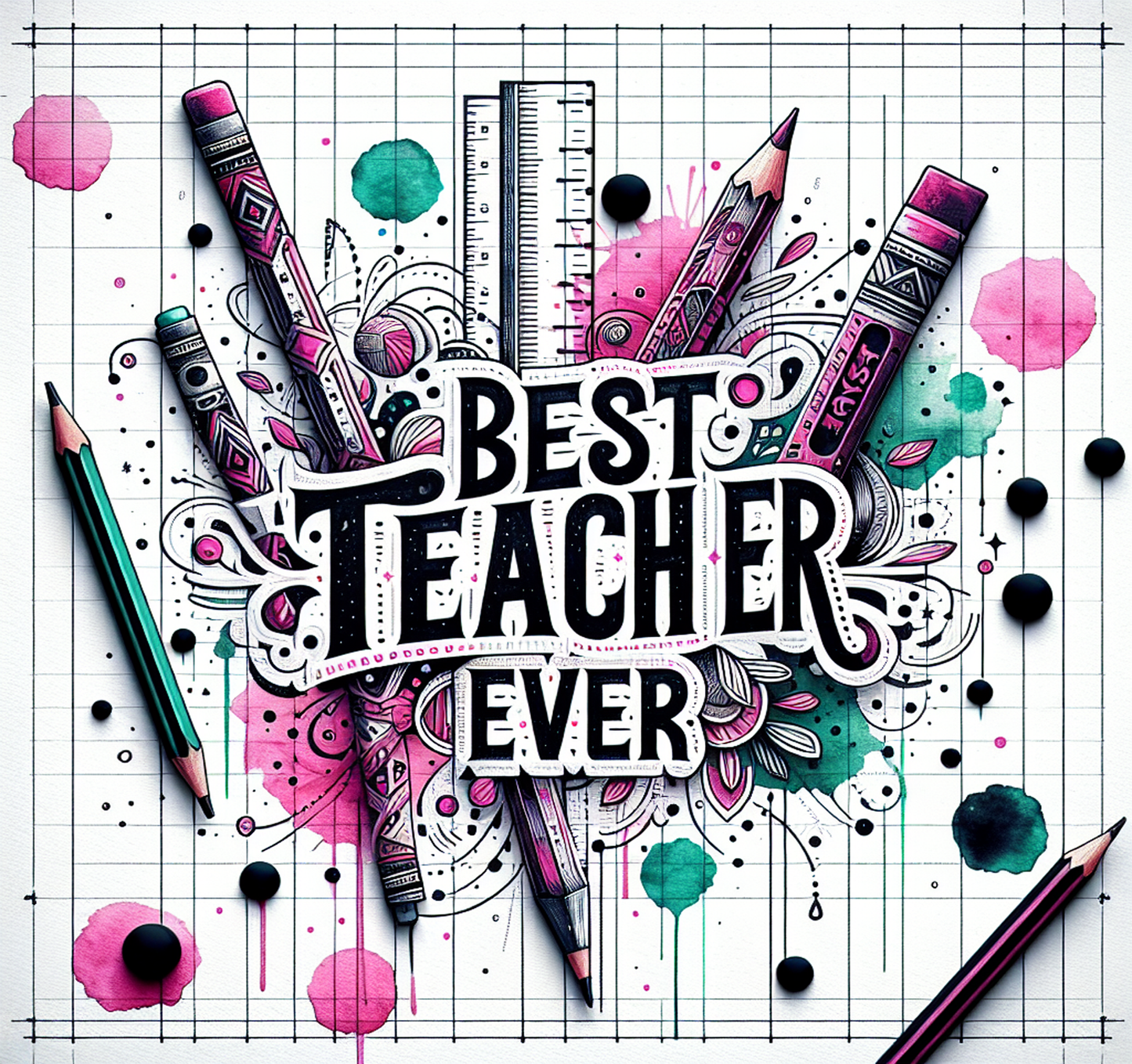 #225 - Best Teacher - Tumbler Wrap