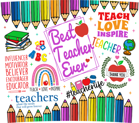 #204 - Best Teacher - Tumbler Wrap
