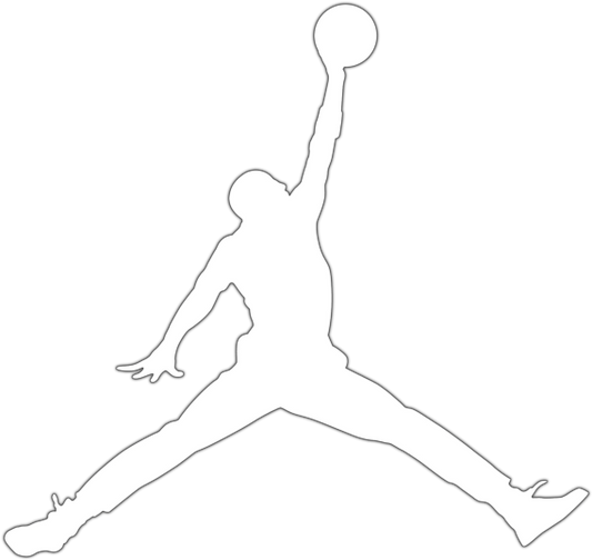 #109 - White Jumpman - DTF Transfer