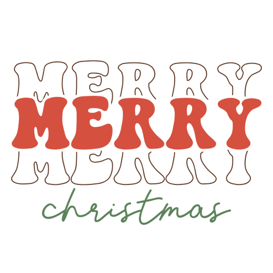 #215 - Merry Christmas - DTF Transfer