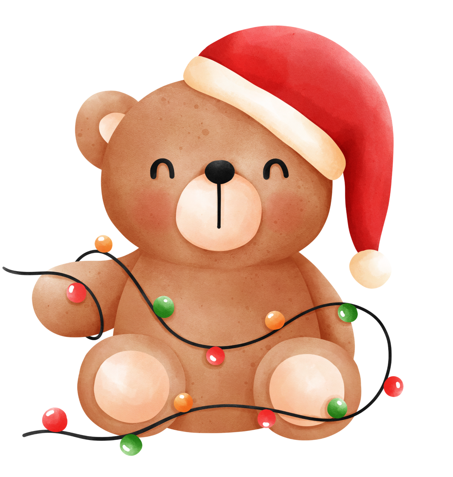 #409 - Bear w/ Santa Hat - Transfer