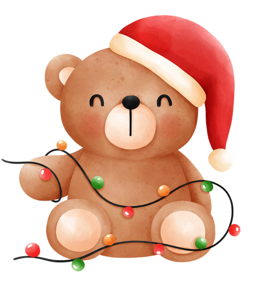 #409 - Bear w/ Santa Hat - Transfer